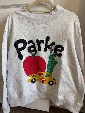 Parke NYC Graphic Mockneck Sweatshirt